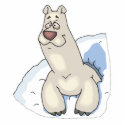 polar bear poking out of snow
