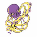 skull squid attack vector cartoon art