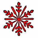 Christmas Ornament Snowflake 1 Red