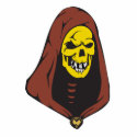 evil hooded skull