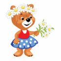 pretty cute daisy girly bear