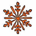 Christmas Ornament Snowflake 1 Orange