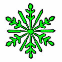 Christmas Ornament Snowflake 1 Green