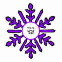 Christmas Tree Ornament Snowflake 1 Purple  White