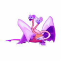 Fantasy three headed purple dragon