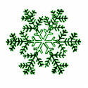 Christmas Ornament Snowflake 2 Green