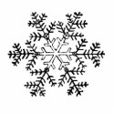 Christmas Ornament Snowflake 2 Black