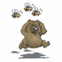 bees chasing bear