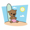 cute surfer teddy bear