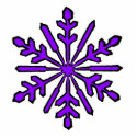 Christmas Ornament Snowflake 1 Purple