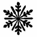 Christmas Ornament Snowflake 1 Black