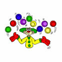 Juggling Clown with Balls