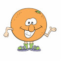 happy silly orange cartoon
