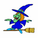 Broom Surfing Witch