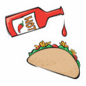 taco with hot sauce