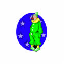 Shy clown with hands in pocket