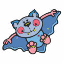 cute silly blue bat