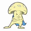 silly superhero hero fungi mushroom cartoon charac