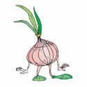 silly onion cartoon character