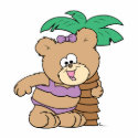 tropical vacation teddy bear girl cutie