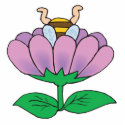 honeybee stuck in flower