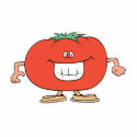 happy silly tomato cartoon