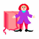 Clown with Giant Box