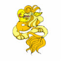 Yellow asian dragon