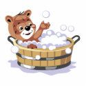 cute bubble bath bear