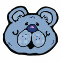 cute blue bear face