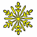 Christmas Ornament Snowflake 1 Yellow