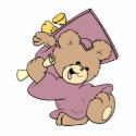 girl graduation cute teddy bear design