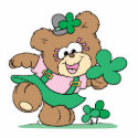cute irish st paddy girl teddy bear design