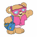 vacation diva girl teddy bear design