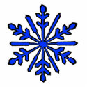 Christmas Ornament Snowflake 1 Blue