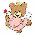 cute little valentine cupid teddy bear design