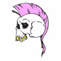 pink mohawk skull