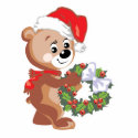 Christmas Bear with Wreath