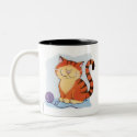 Cute Orange Tabby Cat and Yarn Mug