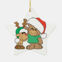 Cute Christmas Bear and Reindeer