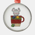 christmas lights mouse in cup