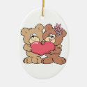 cute valentine heart teddy bear couple