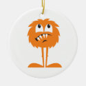 funny orange furry monster