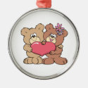 cute valentine heart teddy bear couple