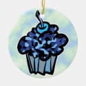 sky blue camouflage cupcake