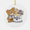 cute litte teddy bear wedding couple