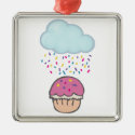 Raining Sprinkles on Cupcake