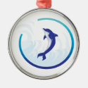 dolphin splash circle design