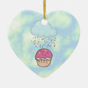 Raining Sprinkles on Cupcake