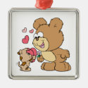 cute puppy love valentine teddy bear design